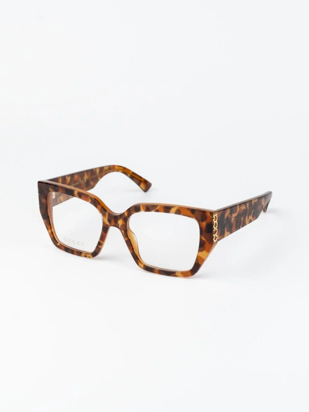 Gucci Women Eyeglasses Havana Square GG2042O 004 NEW AUTHENTIC